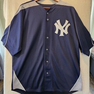 New York Yankees Men's Baseball Jersey - Navy - Majestic Size Large